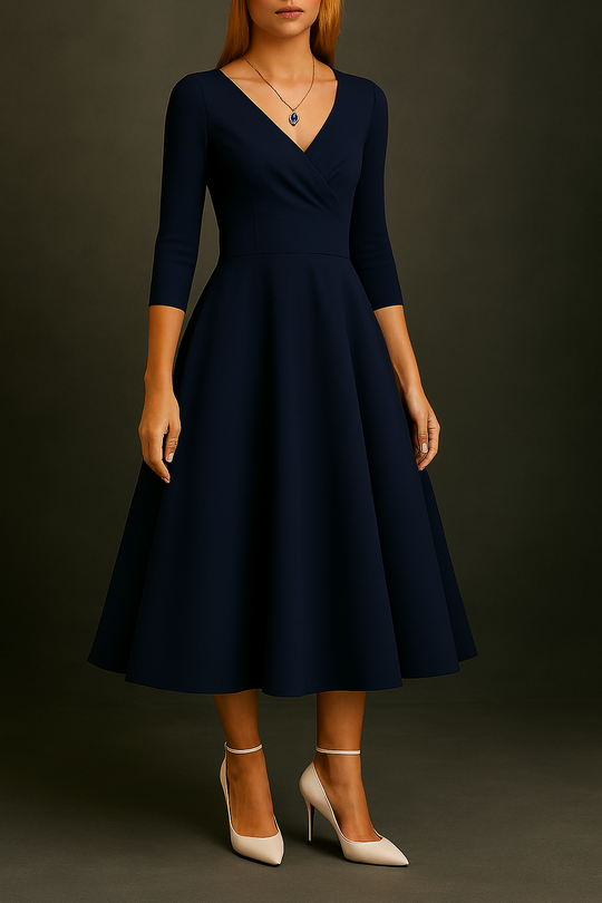 A Linien Wickel Abendkleid Für Damen | Maxi
