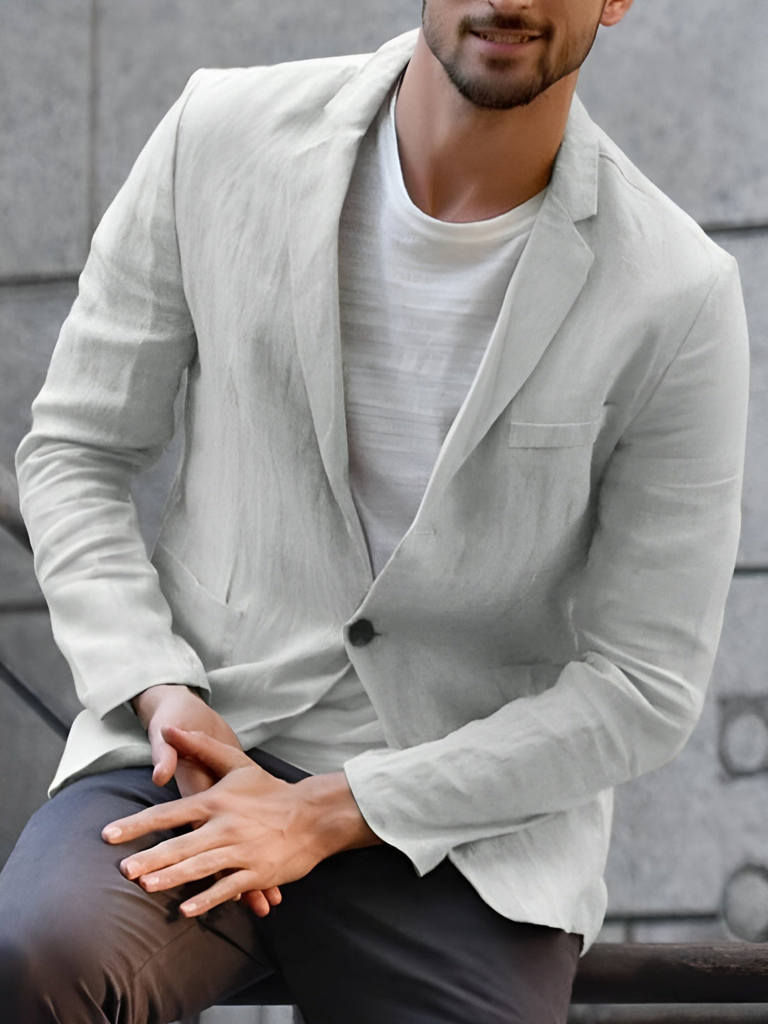 Lässiger Herren Blazer Mit Einem Knopf | Klassisch