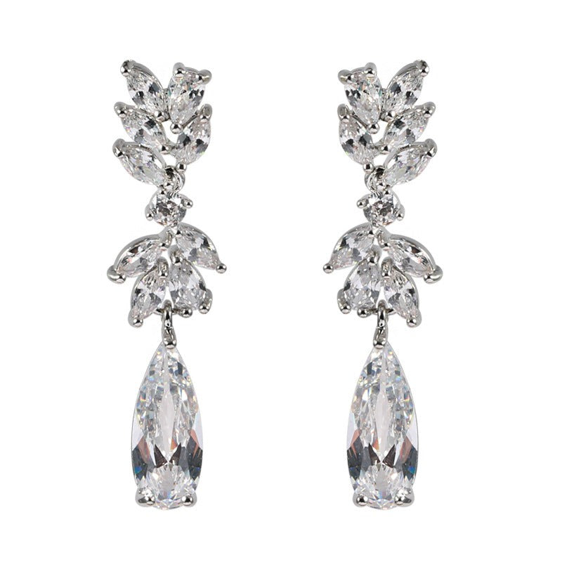 Damen Hochzeit Gast Teardrop Ohrringe | Lange