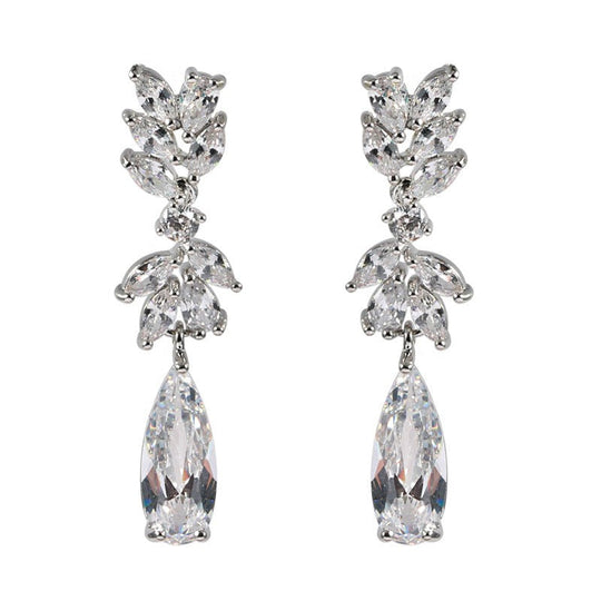 Damen Hochzeit Gast Teardrop Ohrringe | Lange