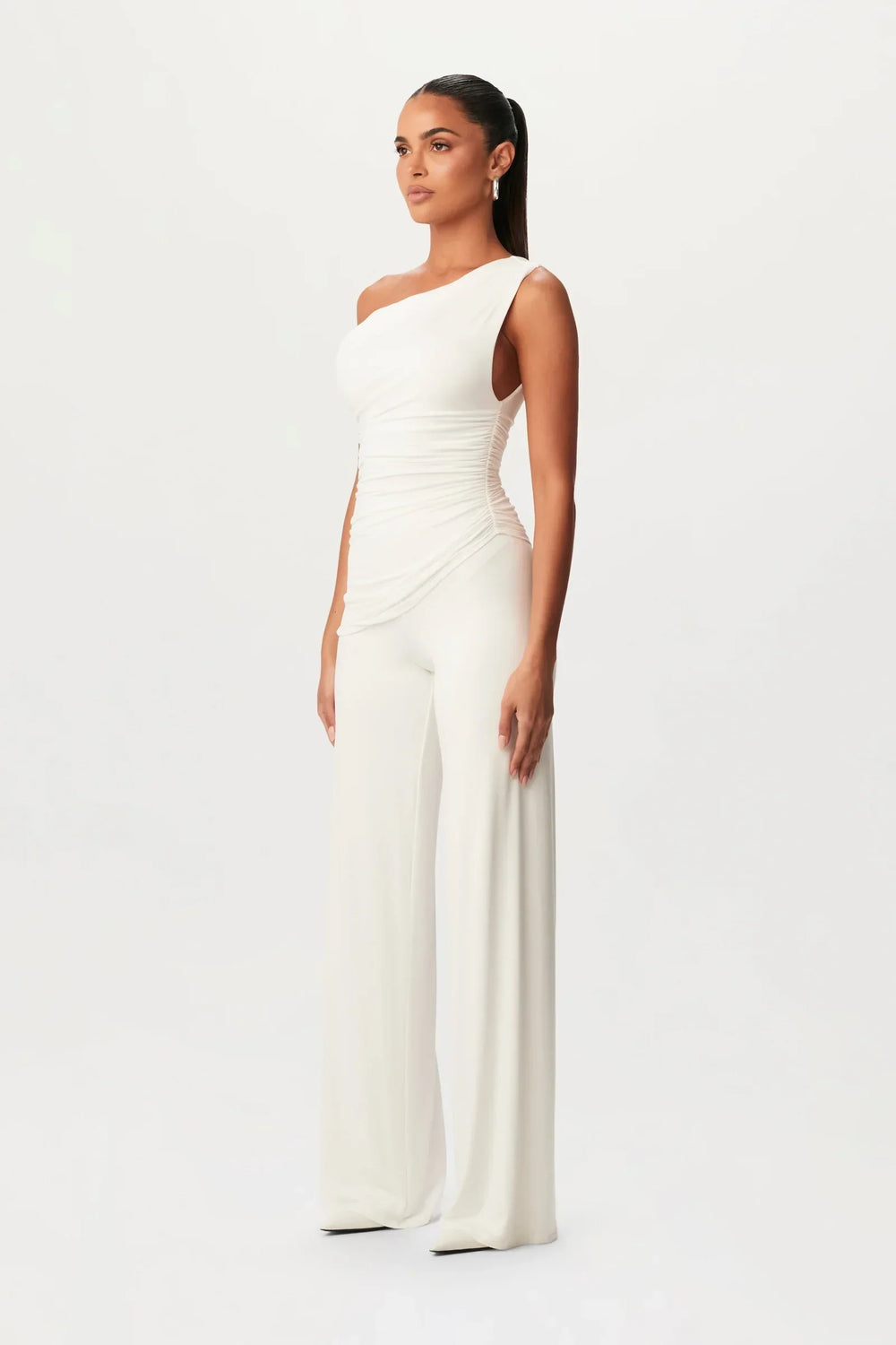 Damen Hochtaillierte Hose mit weitem Bein für Hochzeitsgäste | Elegante
