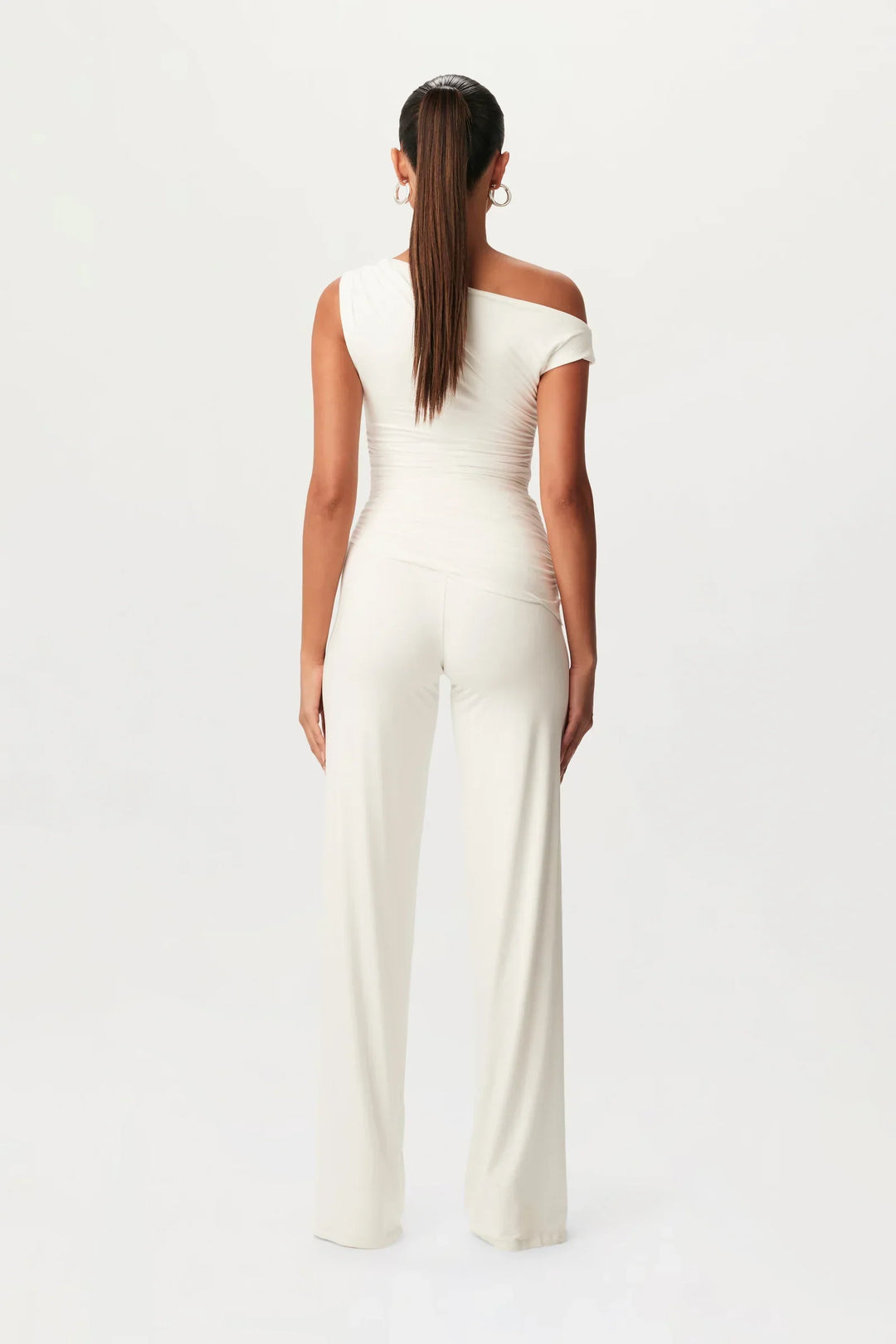 Damen Hochtaillierte Hose mit weitem Bein für Hochzeitsgäste | Elegante