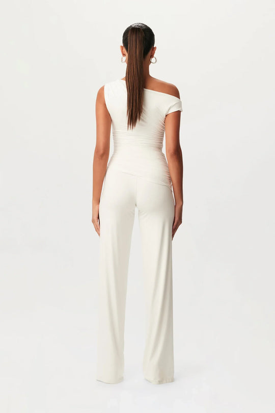 Damen Hochtaillierte Hose mit weitem Bein für Hochzeitsgäste | Elegante