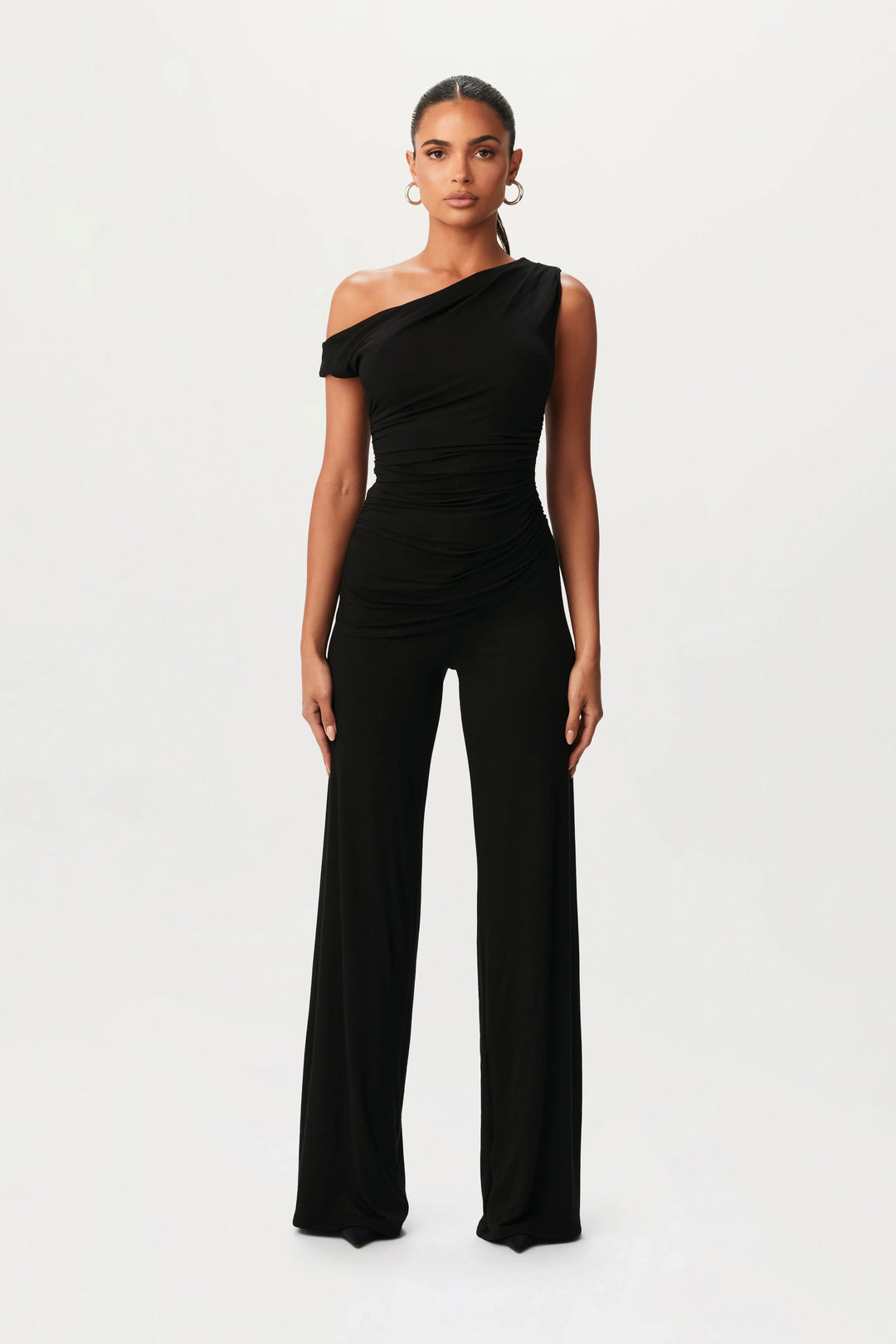 Damen Hochtaillierte Hose mit weitem Bein für Hochzeitsgäste | Elegante