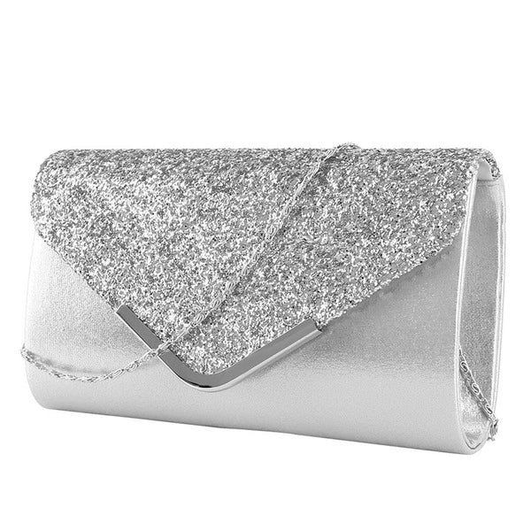 Umschlagförmige Clutch für Damen | Glitzernd