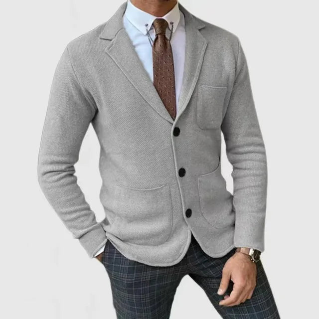 Herren Blazer Aus Klassischem Strick | Schlanke Passform