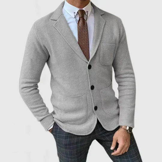 Herren Blazer Aus Klassischem Strick | Schlanke Passform
