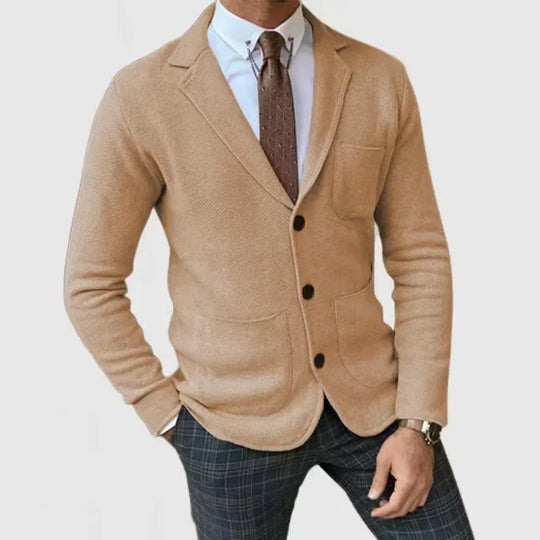 Herren Blazer Aus Klassischem Strick | Schlanke Passform
