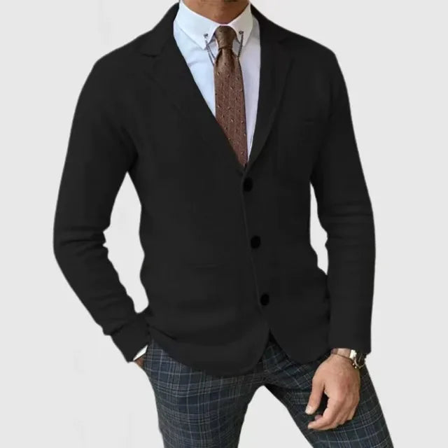 Herren Blazer Aus Klassischem Strick | Schlanke Passform