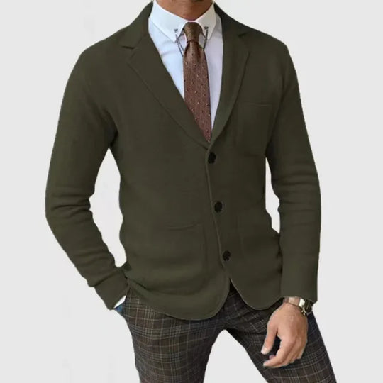 Herren Blazer Aus Klassischem Strick | Schlanke Passform