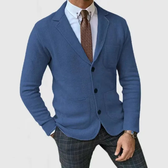 Herren Blazer Aus Klassischem Strick | Schlanke Passform