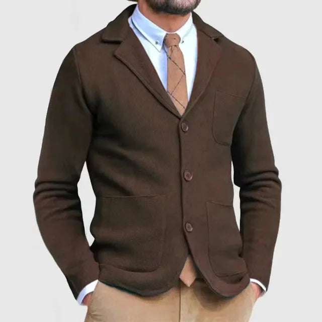 Herren Blazer Aus Klassischem Strick | Schlanke Passform