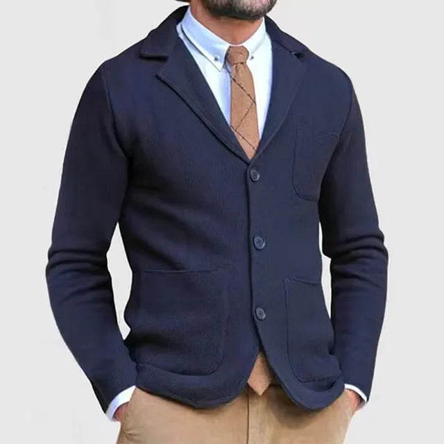 Herren Blazer Aus Klassischem Strick | Schlanke Passform