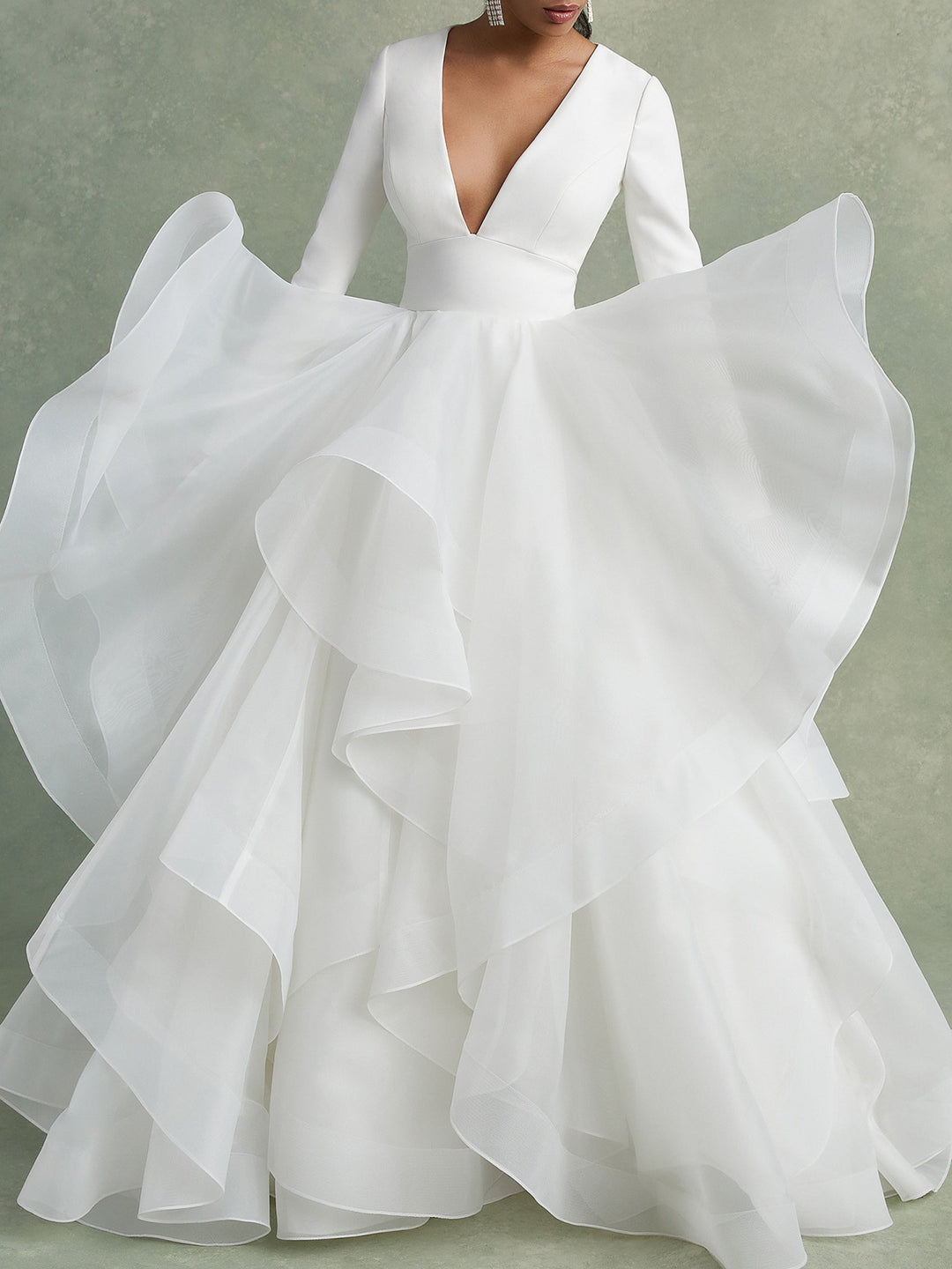 Weißes Brautkleid Für Damen Mit Lagenlook | Maxi