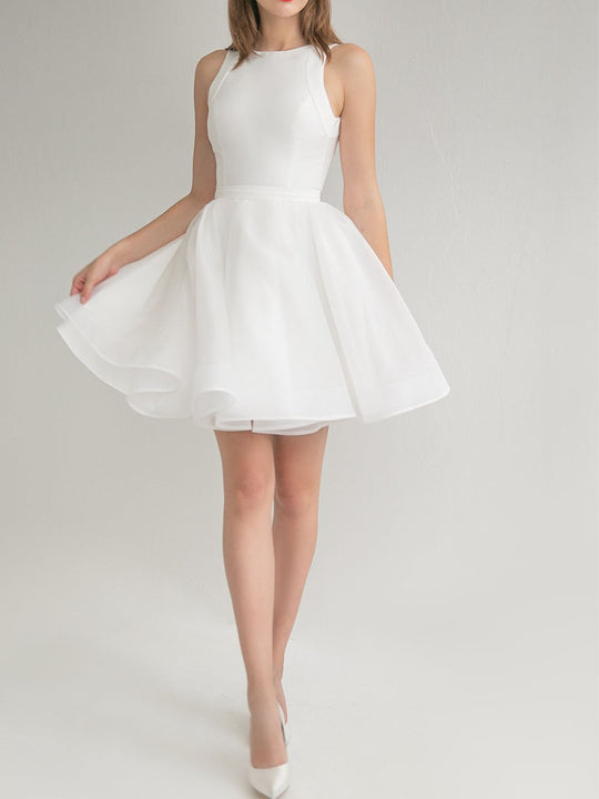 Damen Stylische Moderne Brautkleid | Mini