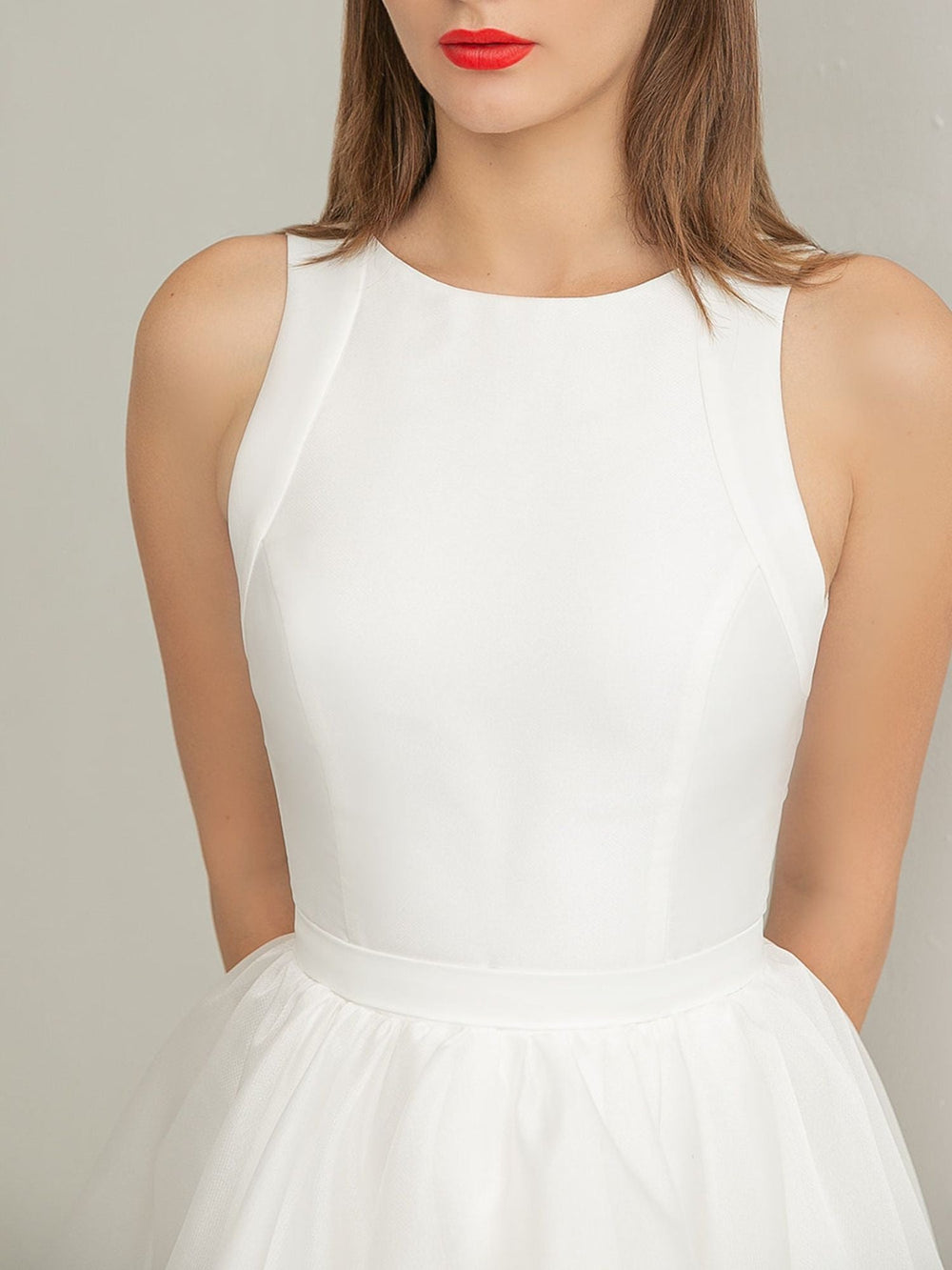 Damen Stylische Moderne Brautkleid | Mini