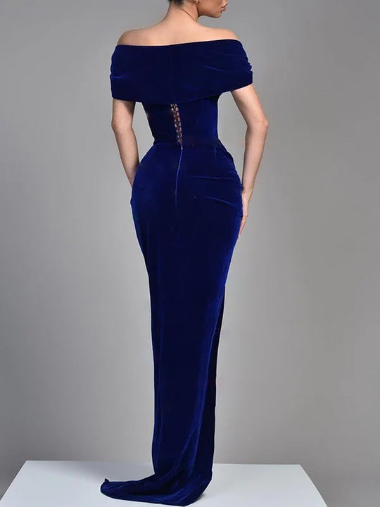 Elegantes Schulterfreies Ballkleid Für Frauen | Maxi