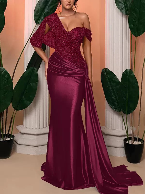 Paillettenkleid für Hochzeitsgäste | Maxi