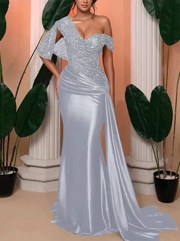 Paillettenkleid für Hochzeitsgäste | Maxi