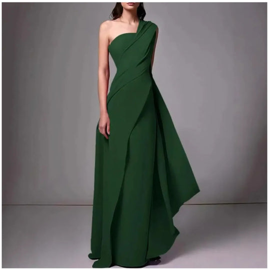 Damen Ein Schulter Ballkleid | Maxi
