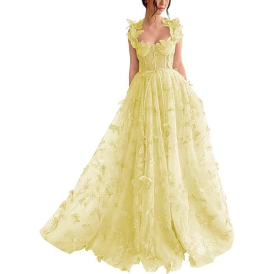 Elegantes Geblümtes Ballkleid Für Damen | Maxi