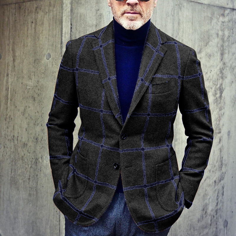 Stilvoller Karierter Blazer Für Herren | Formell