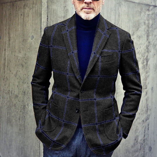 Stilvoller Karierter Blazer Für Herren | Formell