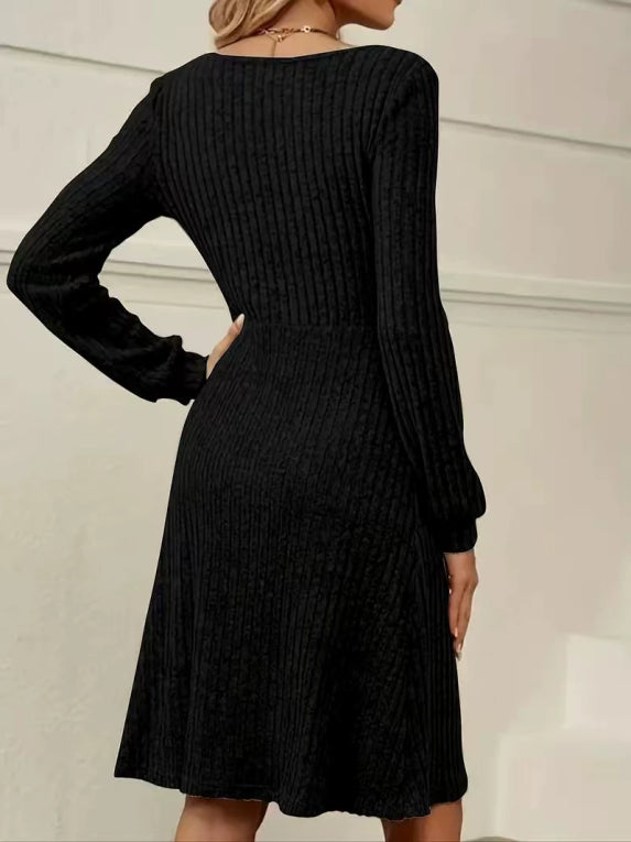 Damen A-Linien-Strickkleid | Mini