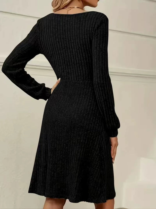 Damen A-Linien-Strickkleid | Mini