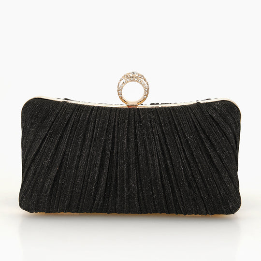 Damen Clutch mit Kettenriemen | Glitzer