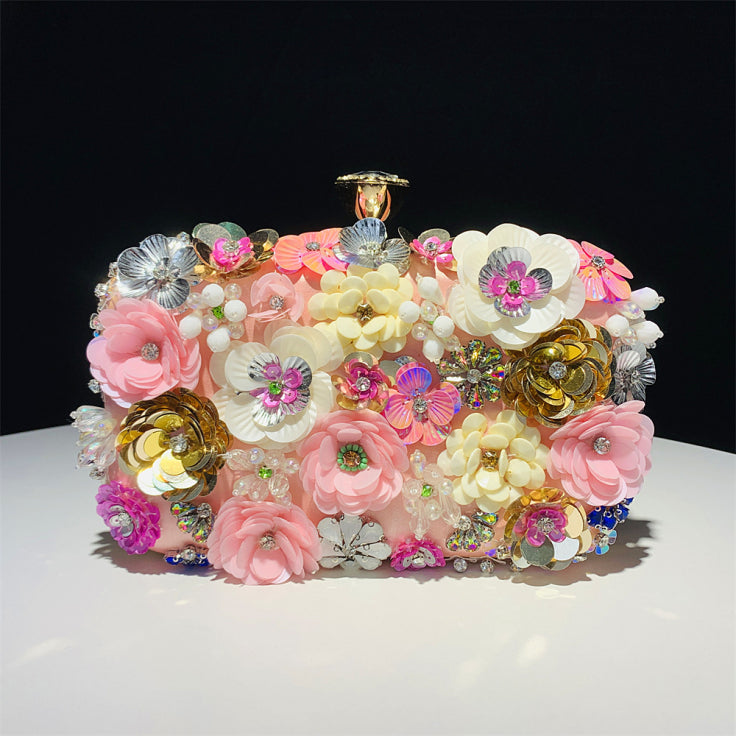 Clutch mit Blumenmuster für Damen | Klein