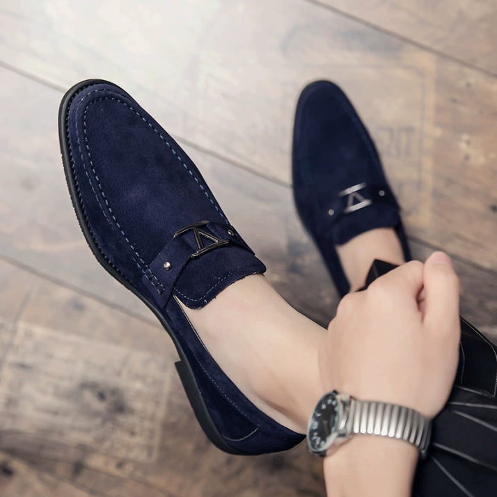 Herren Schnallen Schlupf Hochzeit Gast Halbschuhe | Mandel-Zehe
