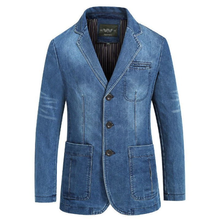 Klassischer Blazer Mit Knopfleiste Für Herren | Schmale Passform