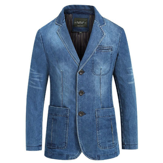 Klassischer Blazer Mit Knopfleiste Für Herren | Schmale Passform