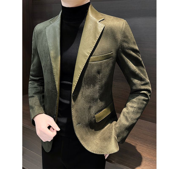 Herren Stilvoll Zweifarbige Blazerjacke | Langarm