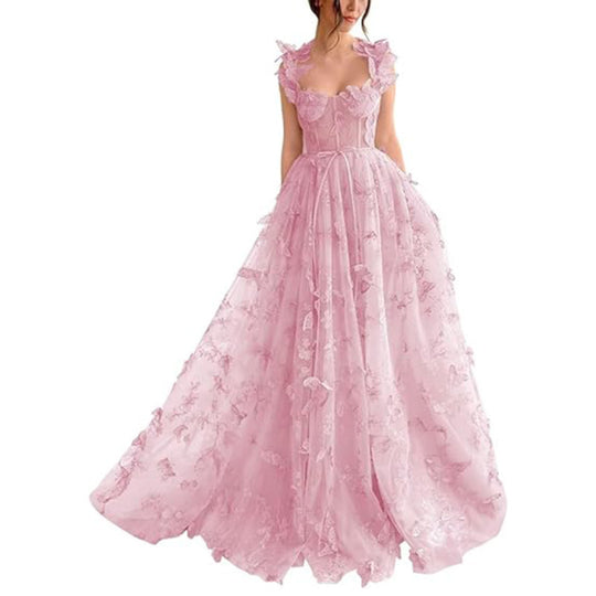 Elegantes Geblümtes Ballkleid Für Damen | Maxi