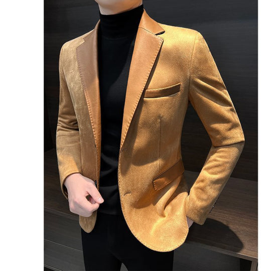 Herren Stilvoll Zweifarbige Blazerjacke | Langarm