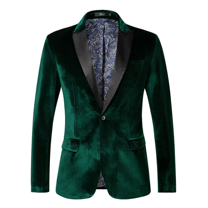 Herren Ein Knopf Elegant Hochzeit Gast Blazer Jacke