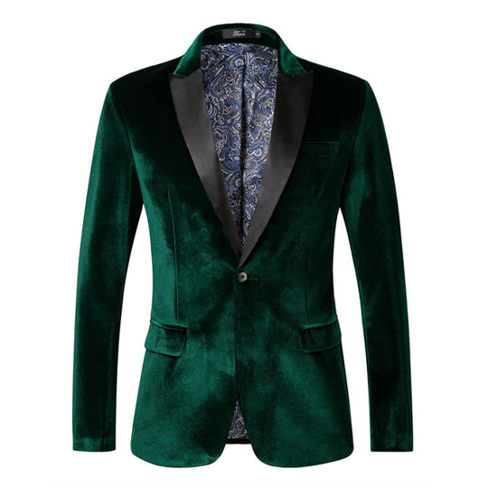 Herren Ein Knopf Elegant Hochzeit Gast Blazer Jacke