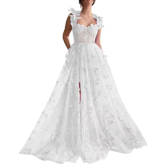 Elegantes Geblümtes Ballkleid Für Damen | Maxi