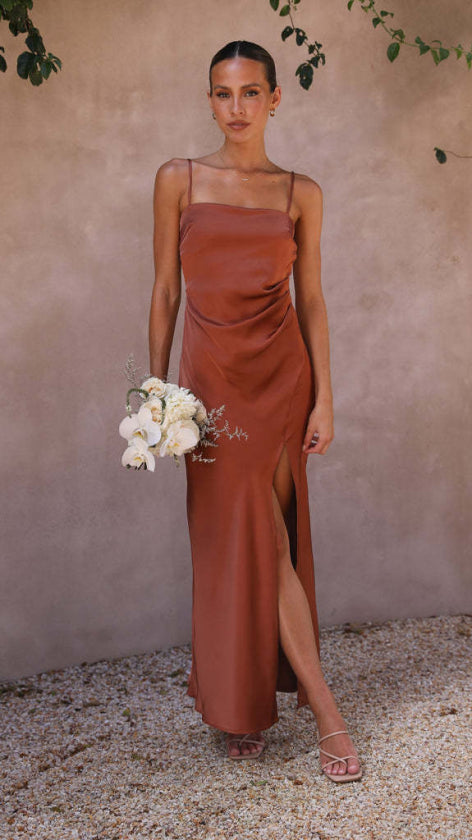 Damen Abendkleid Mit Spaghettiträgern | Maxi