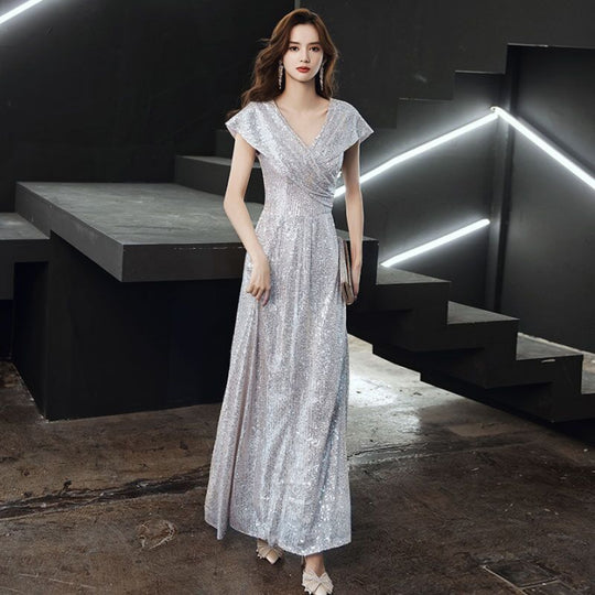 Damen Wickelkleid Mit Schulterfreiem Ausschnitt | Maxi