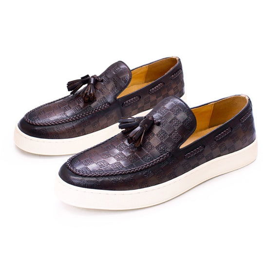 Herren Elegante Hochzeitsgast Halbschuhe mit Quaste | Moc Zehe