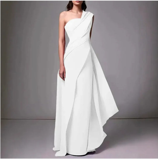 Damen Ein Schulter Ballkleid | Maxi