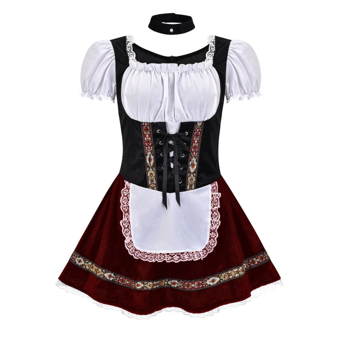 Damen Traditionelles Oktoberfest Dirndlkleid mit Vierkantausschnitt | 2025