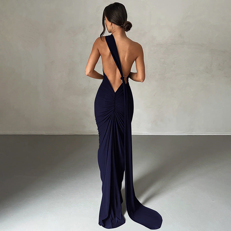 Abendkleid mit einer Schulter für Damen | Maxi