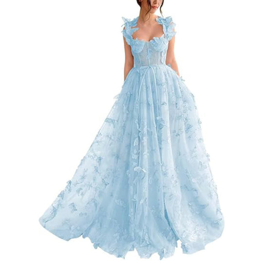 Elegantes Geblümtes Ballkleid Für Damen | Maxi