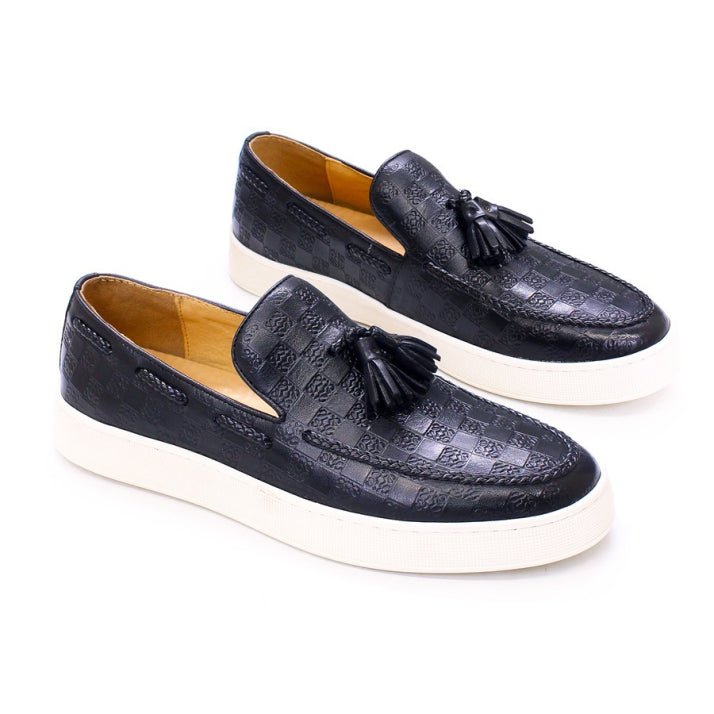 Herren Elegante Hochzeitsgast Halbschuhe mit Quaste | Moc Zehe