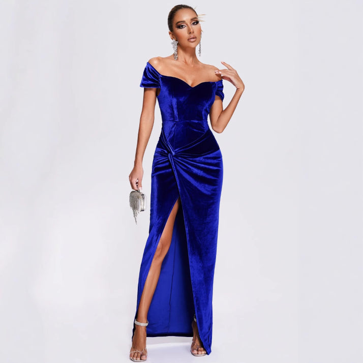 Elegantes Schulterfreies Ballkleid Für Frauen | Maxi