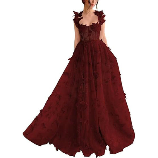 Elegantes Geblümtes Ballkleid Für Damen | Maxi